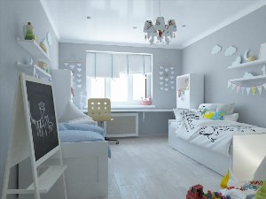 Детская комната в сером цвете