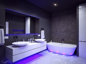 Ванная комната в стиле хай тек