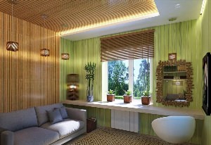 Бамбуковые обои в интерьере квартиры