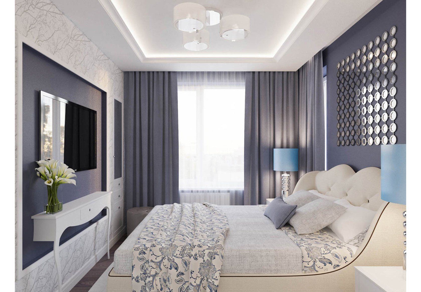 Дизайн спальни с балконом - фото, интерьер спальни с выходом на балкон