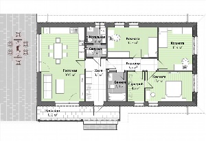 Планировки одноэтажных домов с спальнями