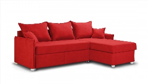 Красный угловой диван