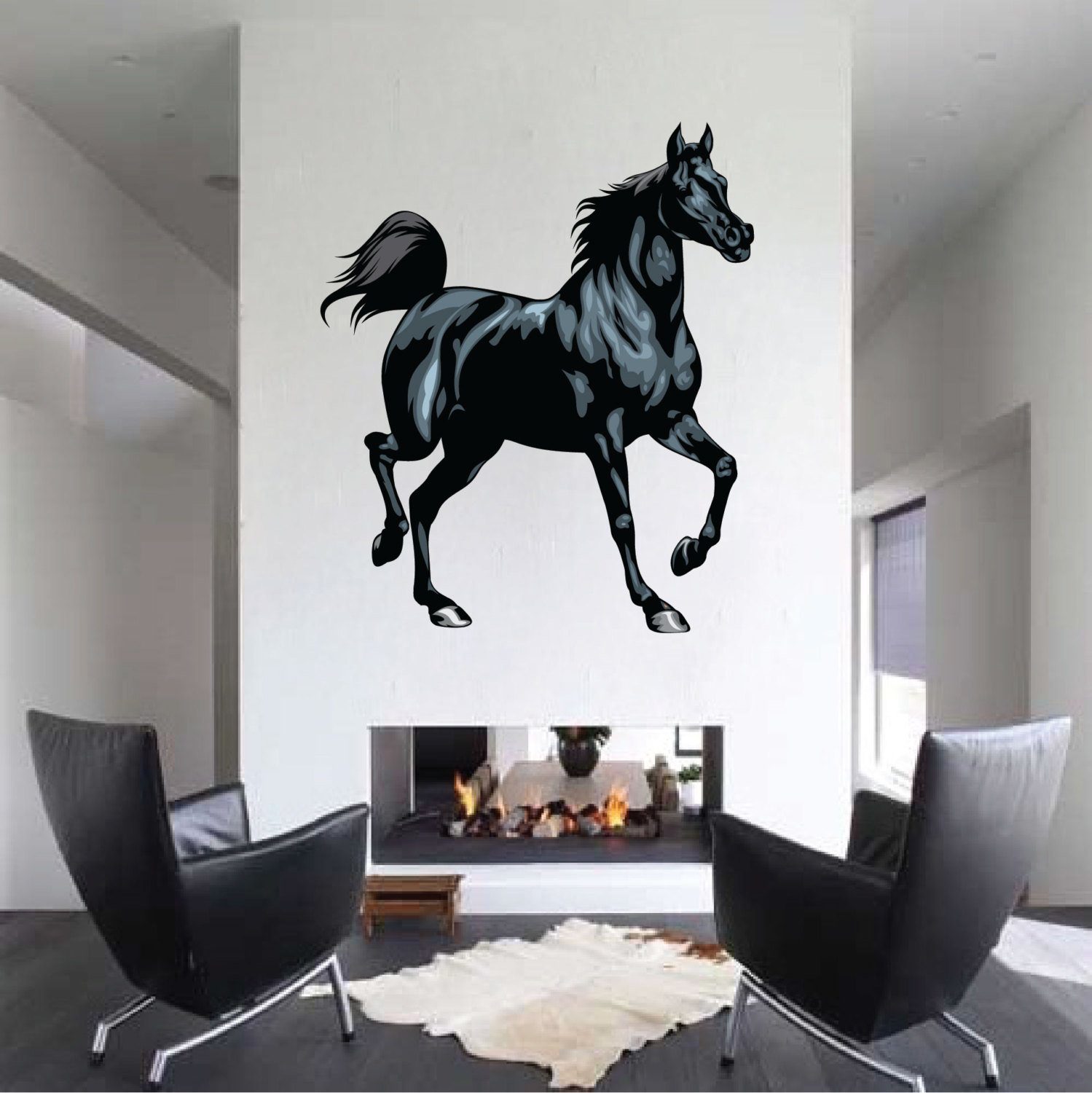 Мужик привел коня в квартиру. Лошадь на стене. Фотообои с лошадьми на стену. Роспись стен лошади. Роспись стен в интерьере.