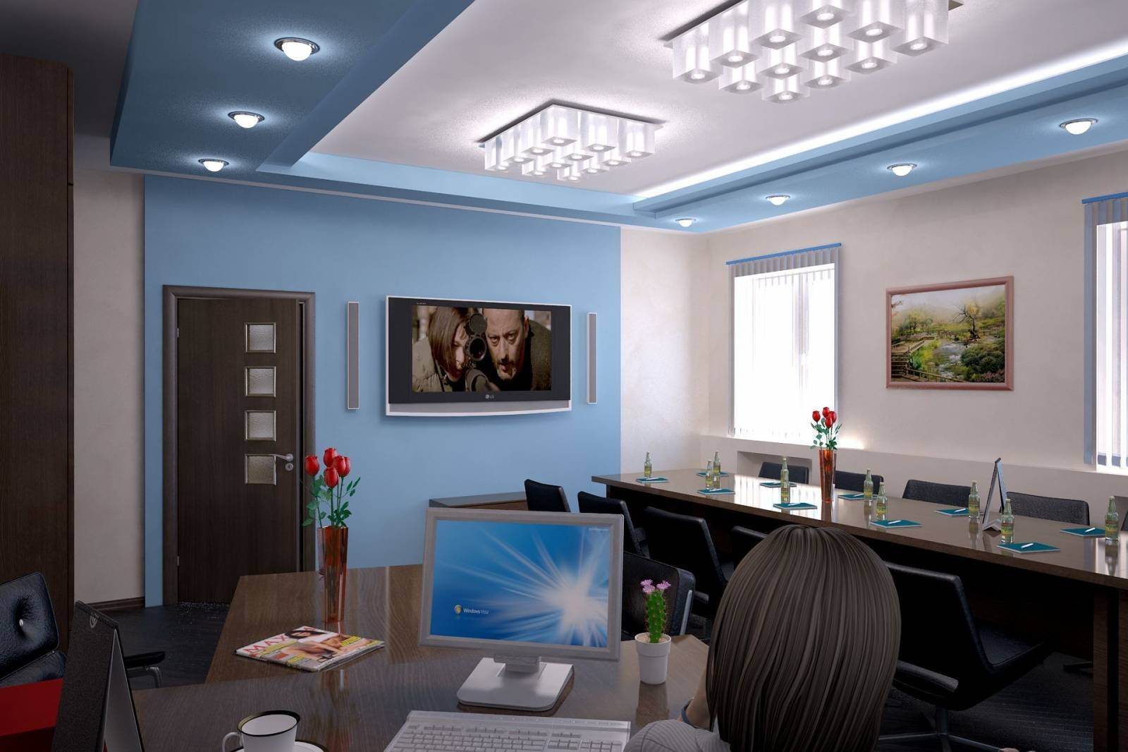 Включи свет в кабинете 2. Подвесные потолки для офиса. Цвет стен в офисе. Потолок в кабинете. Цвет стен в кабинете.