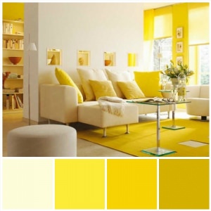 Желтая комната дизайн
