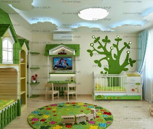 Игровые интерьеры для детских комнат