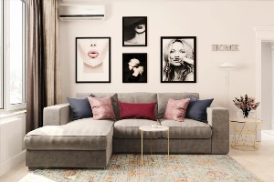 Картины над диваном в интерьере