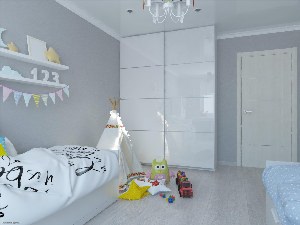 Дизайн детской комнаты в серых тонах