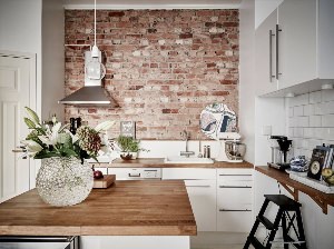Дизайн кухонь с кирпичными стенами