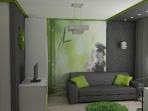 Зеленая комната дизайн