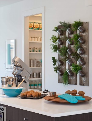 Дизайн кухонь с растениями