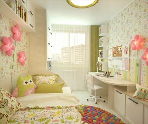 Небольшая детская комната для девочки