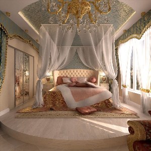 Интерьер спальни в восточном стиле