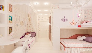 Дизайн детской комнаты для троих детей