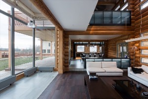 Деревянный дом в стиле лофт