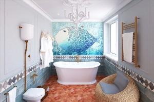 Ванная комната в морском стиле