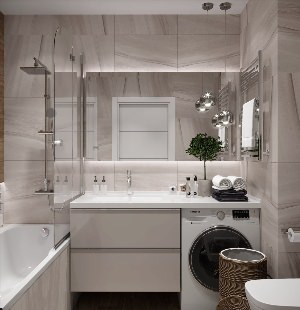 Дизайнерские решения для маленькой ванной комнаты