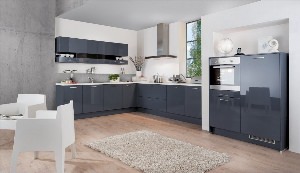 Дизайн кухонь с фасадами серого цвета