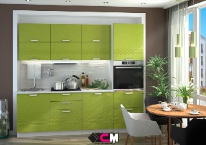 Кухонный гарнитур оливкового цвета