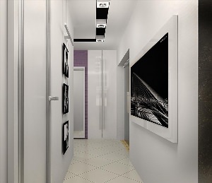 Черно белый коридор