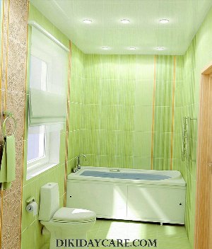 Ванная комната обшитая пластиковыми панелями