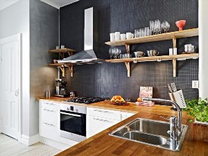 Планировка кухни без верхних шкафов