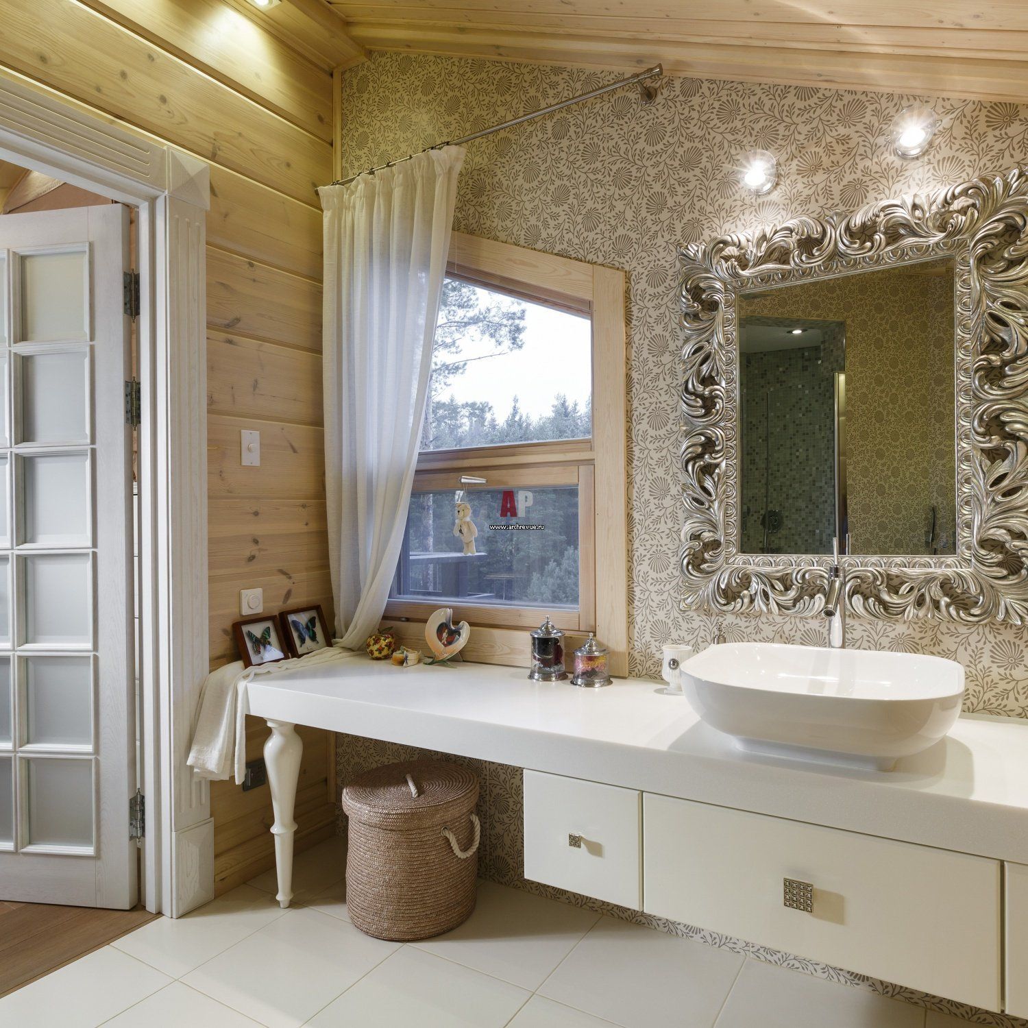 Ванная комната в частном доме. Дизайн. Фишки. Фото.