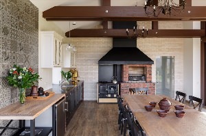 Дизайн кухонь с печками