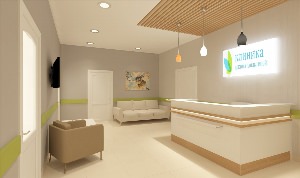Дизайн ресепшн медицинского центра