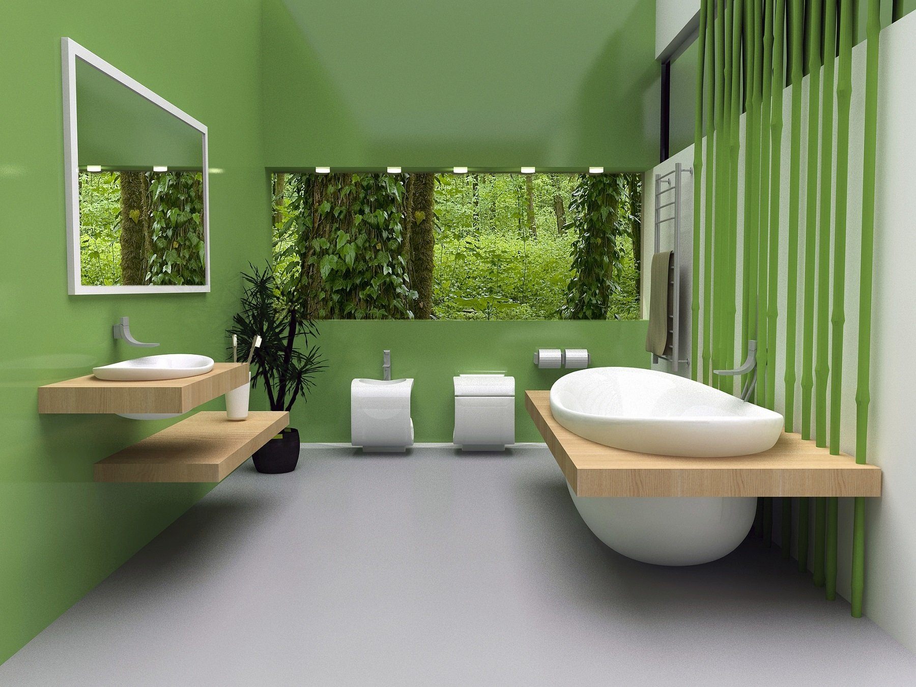 Зеленая ванна купить. Ванная современная зеленая. Дизайн ванной в зеленых тонах. Санузел зеленый с деревом. Яркие зеленые Ванные комнаты.