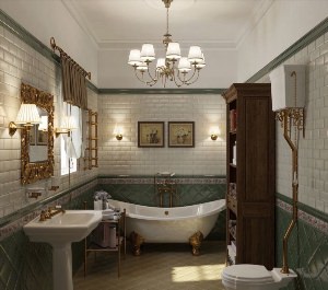 Дизайн ванной комнаты в английском стиле