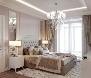 Дизайн спальни в стиле неоклассика