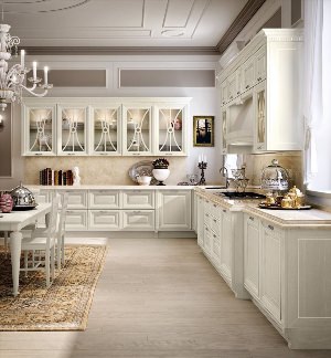 Белая кухня в итальянском стиле