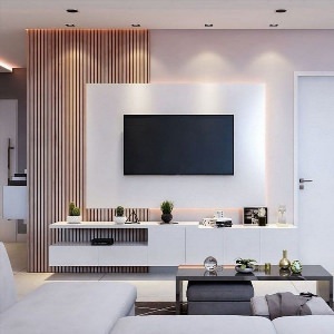 Декорирование стены с телевизором