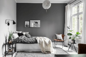 Серый цвет стен в интерьере