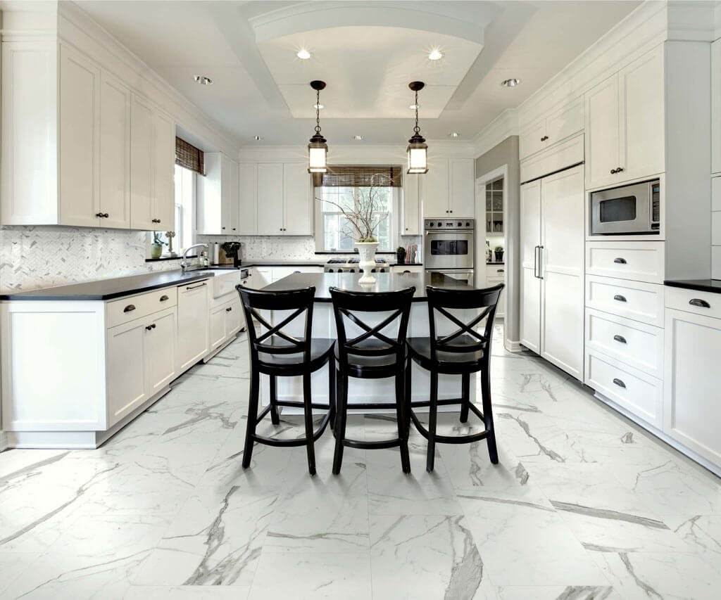 Серый пол на кухне: выбираем подходящий дизайн