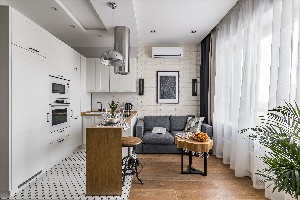 Кухня в однокомнатной квартире