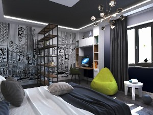 Дизайн комнаты для молодого человека